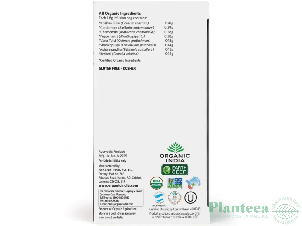 Ceai tulsi sleep 18dz - ORGANIC INDIA