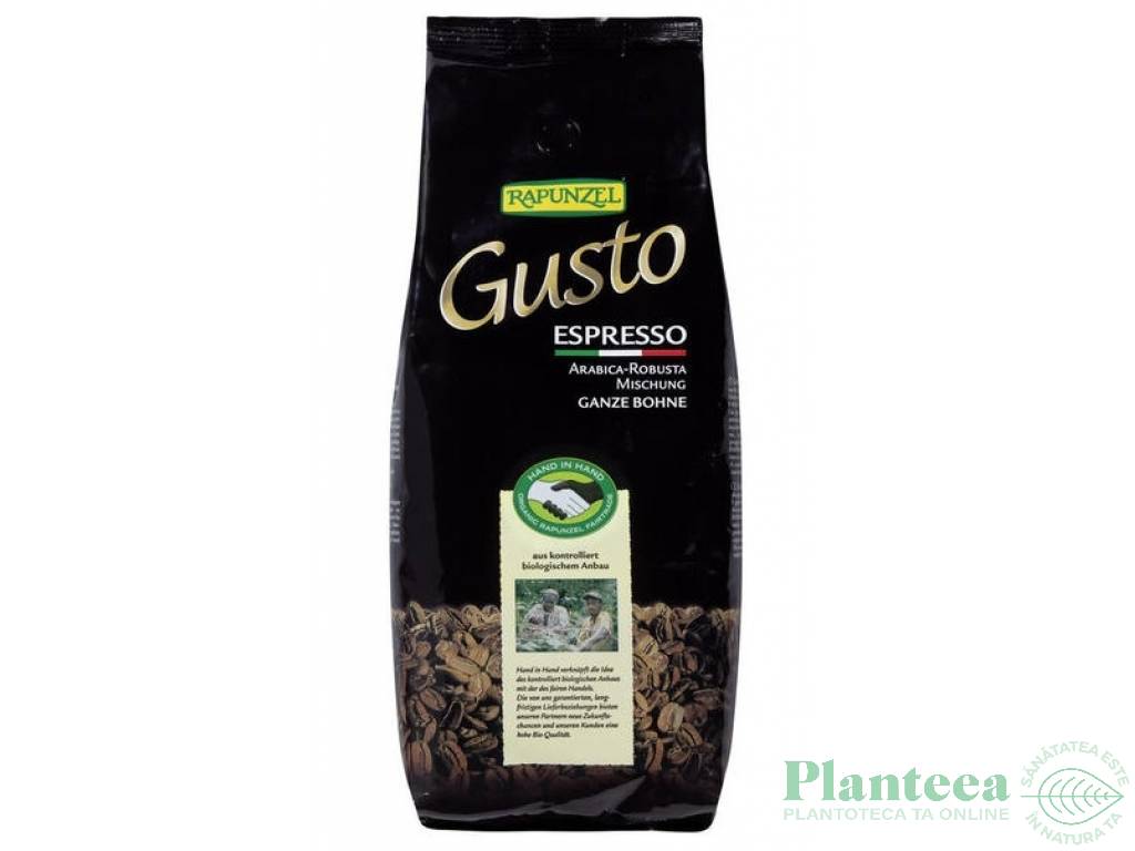 Cafea boabe arabica espresso Gusto eco 250g - RAPUNZEL