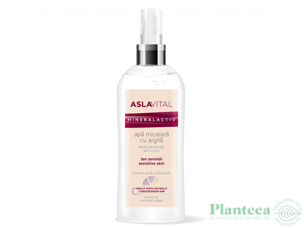 Apa micelara argila 150ml - ASLAVITAL MINERALACTIV