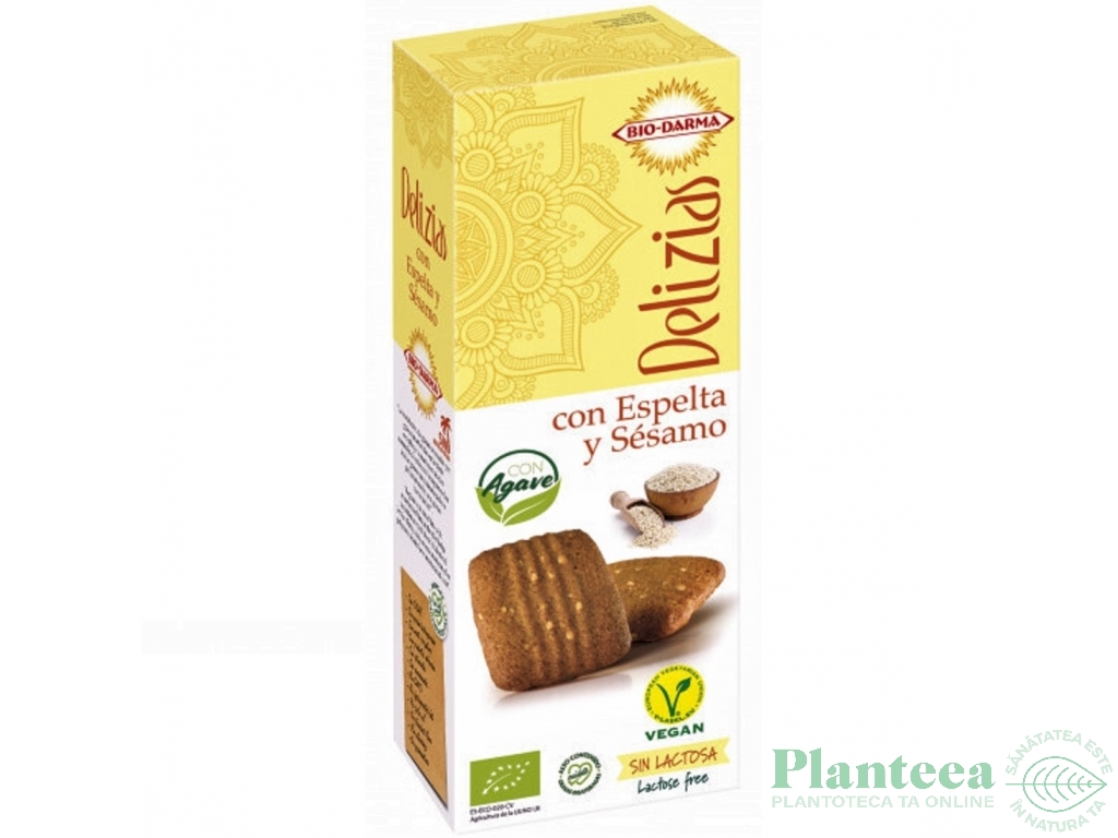 Biscuiti spelta susan indulciti cu agave bio 135g - BIO DARMA