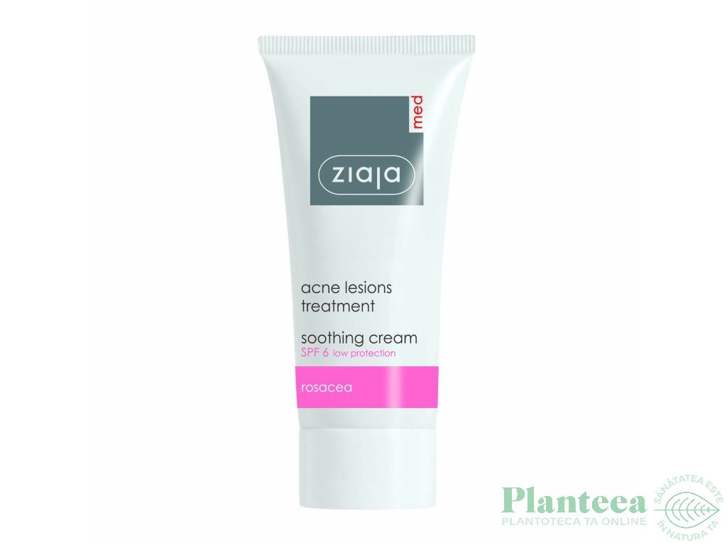 Crema calmanta antiroseata leziuni acneice spf6 Med 50ml - ZIAJA