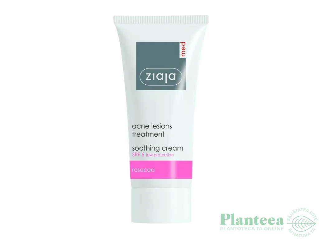 Crema calmanta antiroseata leziuni acneice spf6 Med 50ml - ZIAJA