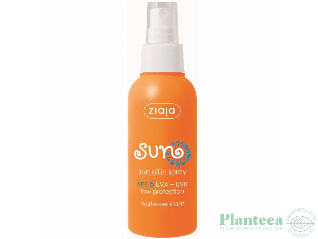 Ulei spray bronzant pt plaja spf6 125ml - ZIAJA