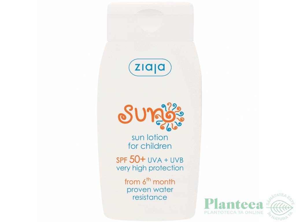 Lotiune protectie solara copii spf50 +6luni 125ml - ZIAJA