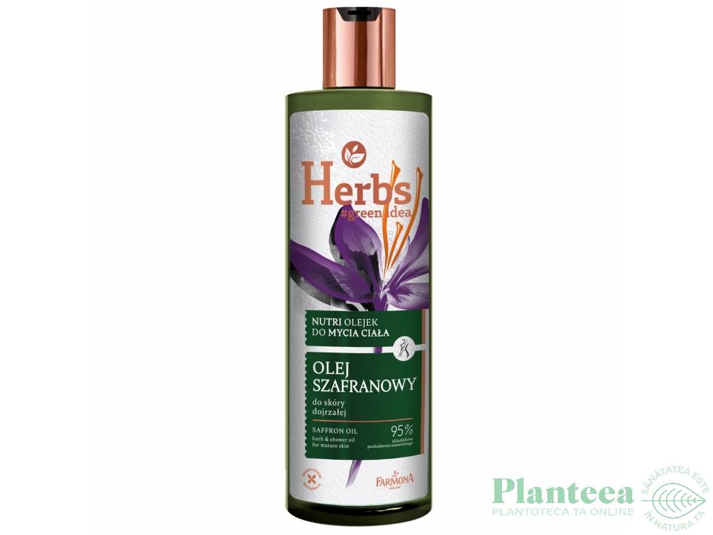 Ulei baie dus piele matura ulei sofran Herbs 400ml - FARMONA