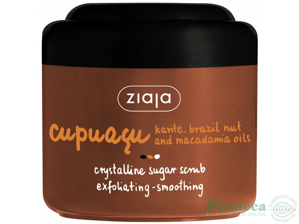 Scrub corp exfoliere netezire zahar cristalin Cupuacu 200ml - ZIAJA