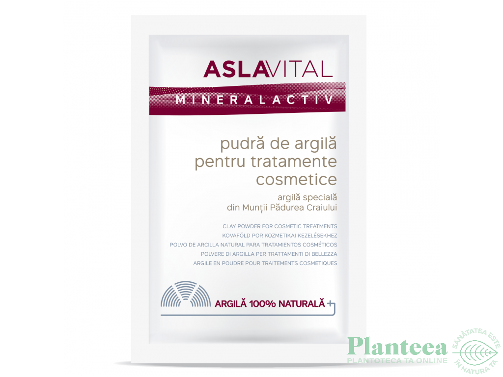 Argila pudra tratamente cosmetice plic 20g - ASLAVITAL MINERALACTIV