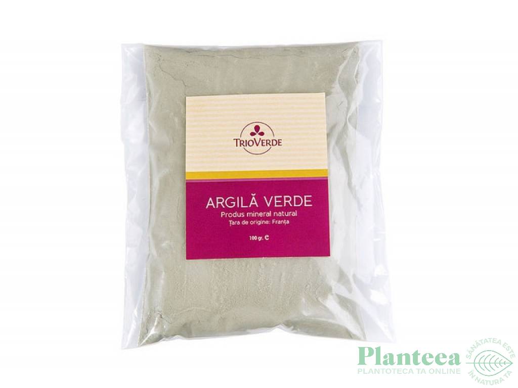 Argila verde pudra uz extern 100g - TRIO VERDE