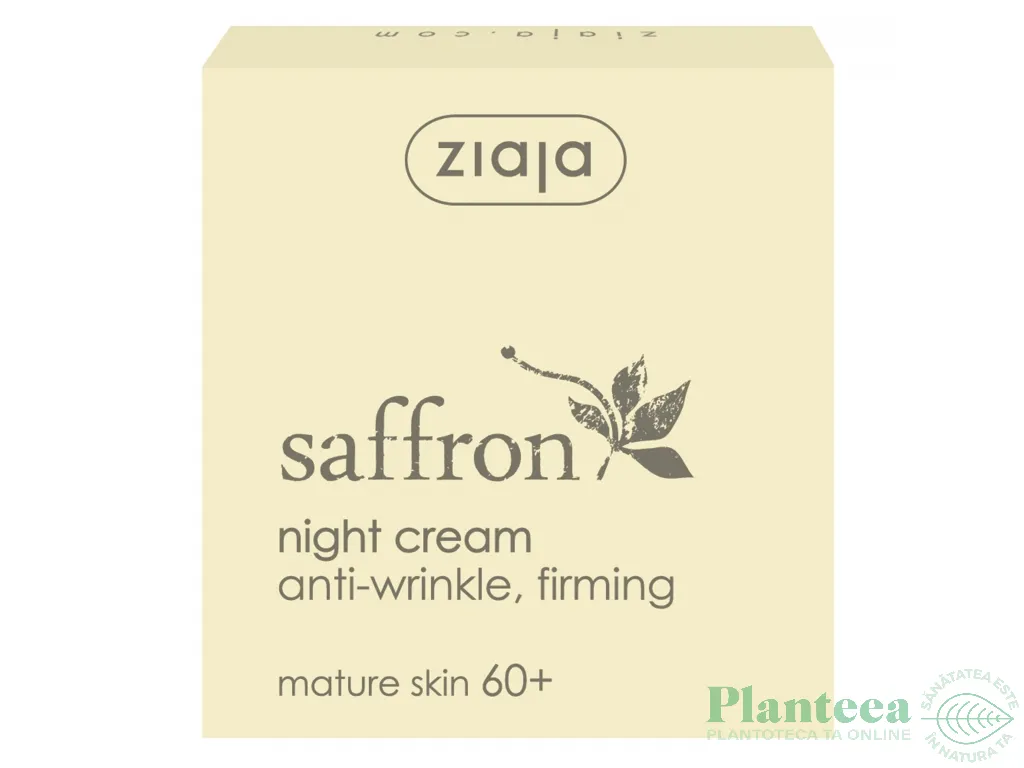 Crema noapte antirid fermitate ten matur 60+ Saffron 50ml - ZIAJA