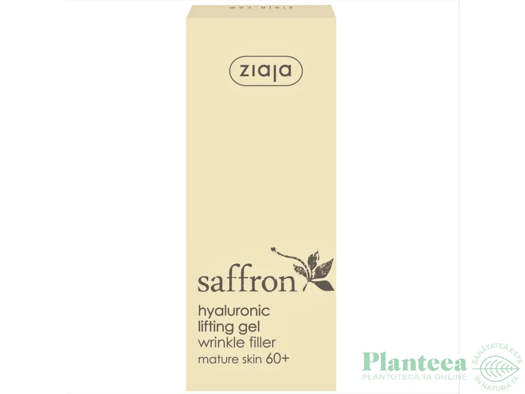 Gel lifting umplere riduri ten matur 60+ acid hialuronic Saffron 30ml - ZIAJA