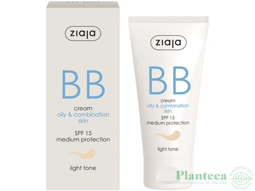 Crema BB nuanta spf15 deschisa ten gras/mixt 50ml - ZIAJA