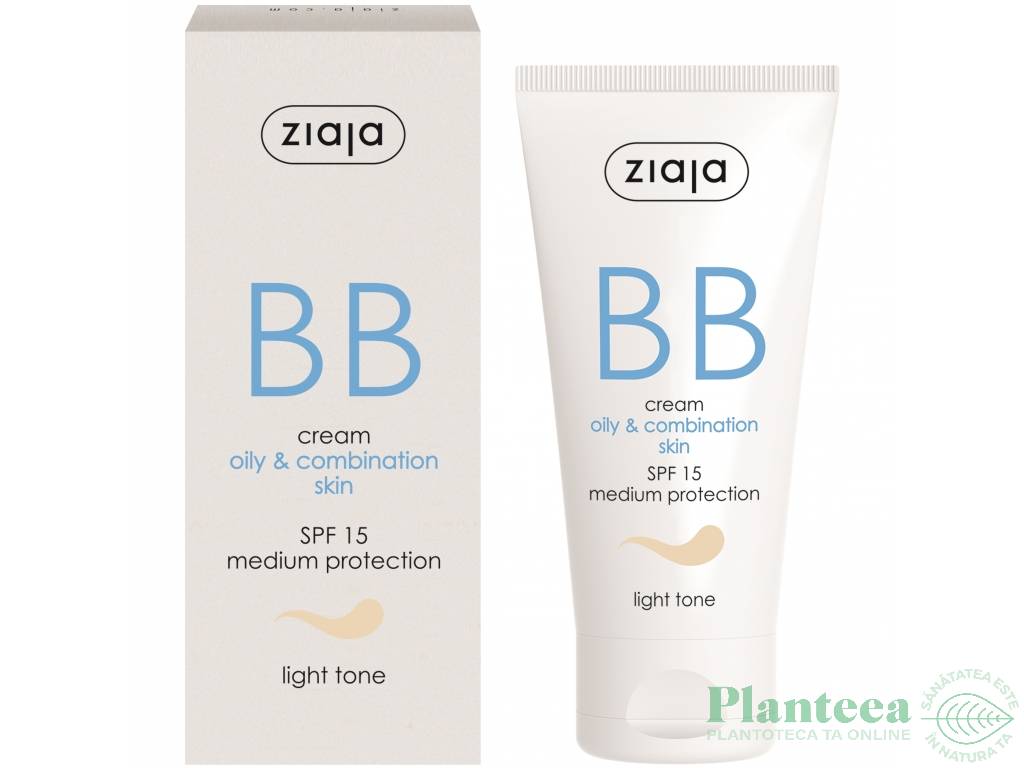 Crema BB nuanta spf15 deschisa ten gras/mixt 50ml - ZIAJA