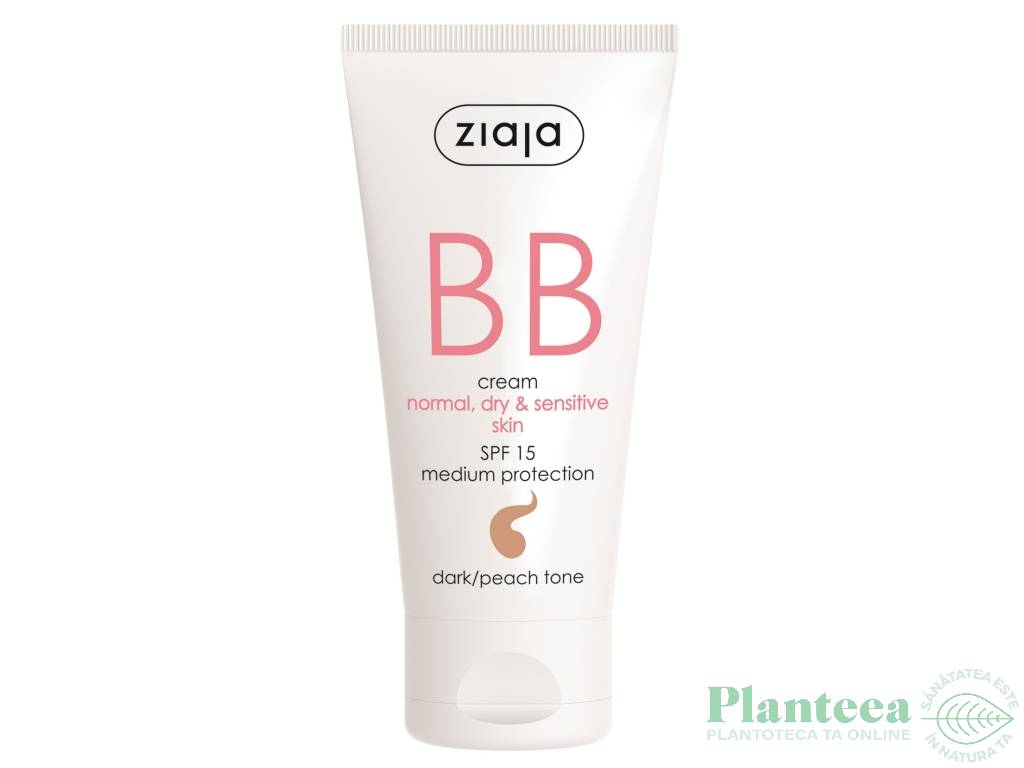 Crema BB nuanta inchisa piersica spf15 ten uscat sensibil 50ml - ZIAJA