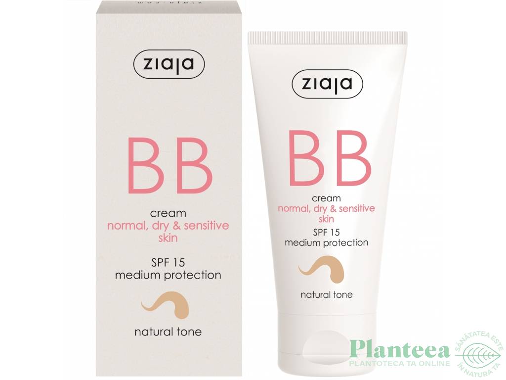 Crema BB nuanta naturala spf15 ten uscat/sensibil 50ml - ZIAJA