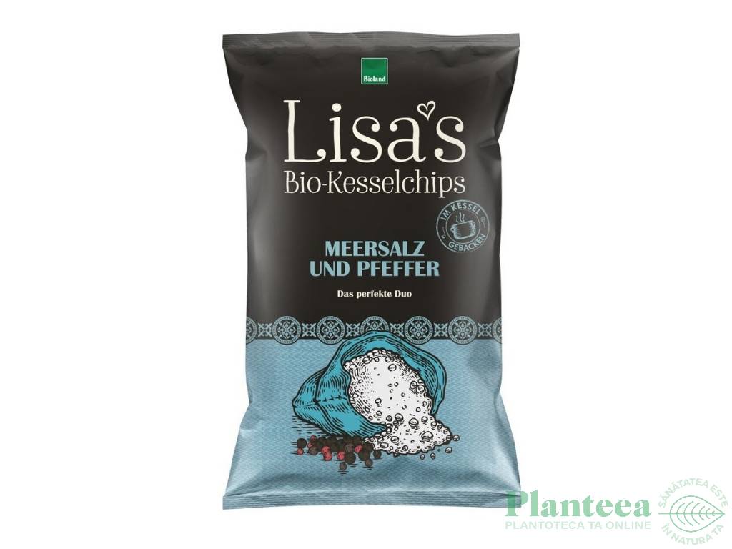 Chipsuri cartofi sare mare piper eco 110g - LISA`S