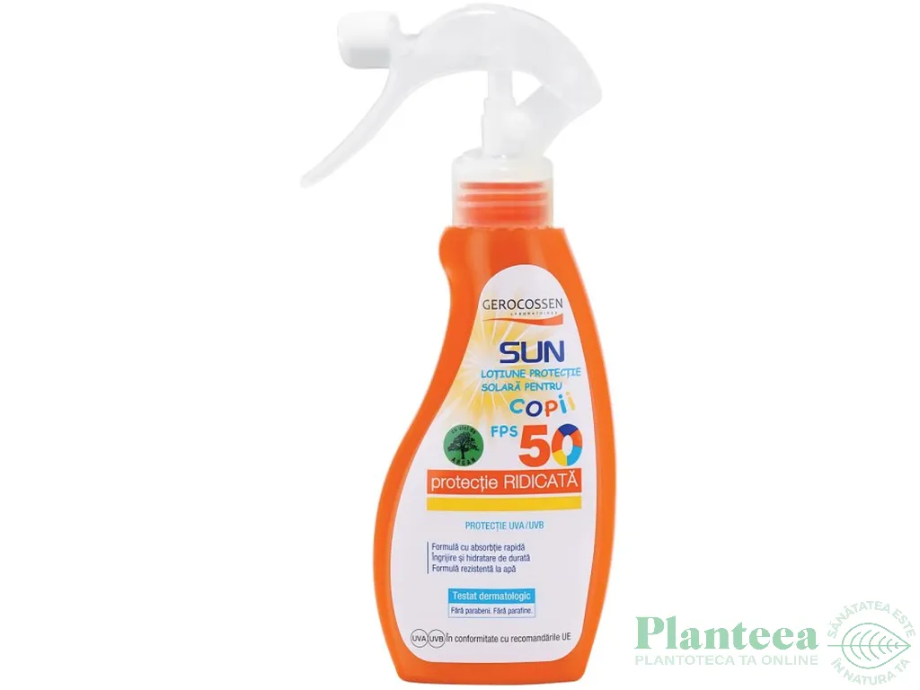 Lotiune protectie solara copii spf50 Sun 200ml - GEROCOSSEN