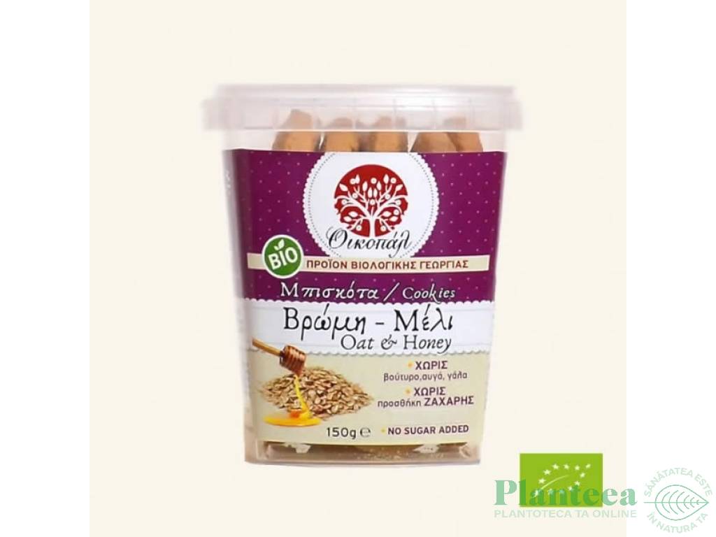Biscuiti ovaz miere eco 150g - OIKOPAL