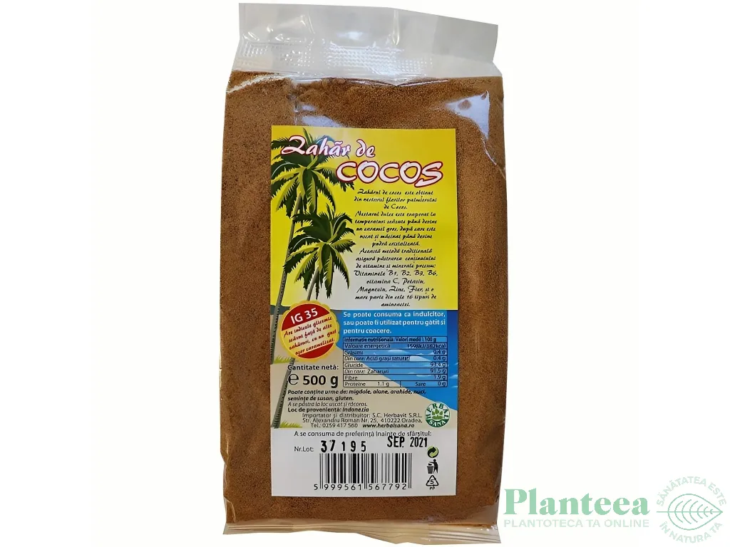 Zahar flori cocos 500g - HERBAL SANA