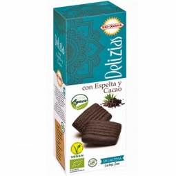 Biscuiti spelta cacao indulciti cu agave bio 135g - BIO DARMA