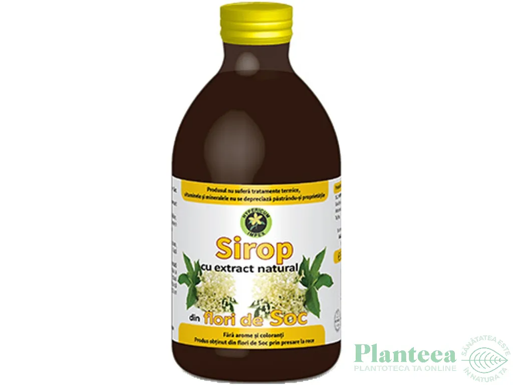 Sirop flori soc cu zahar invertit 250ml - HYPERICUM