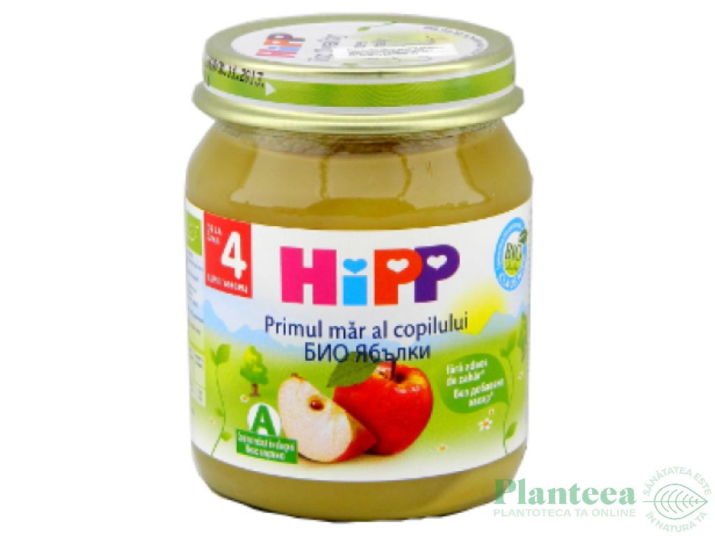 Piure mere bebe +4luni 125g - HIPP ORGANIC