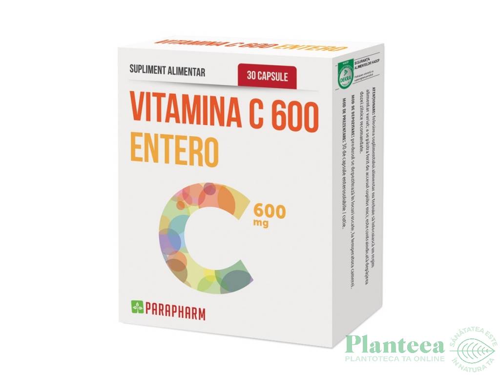 Vitamina C 600mg entero 30cps - PARAPHARM