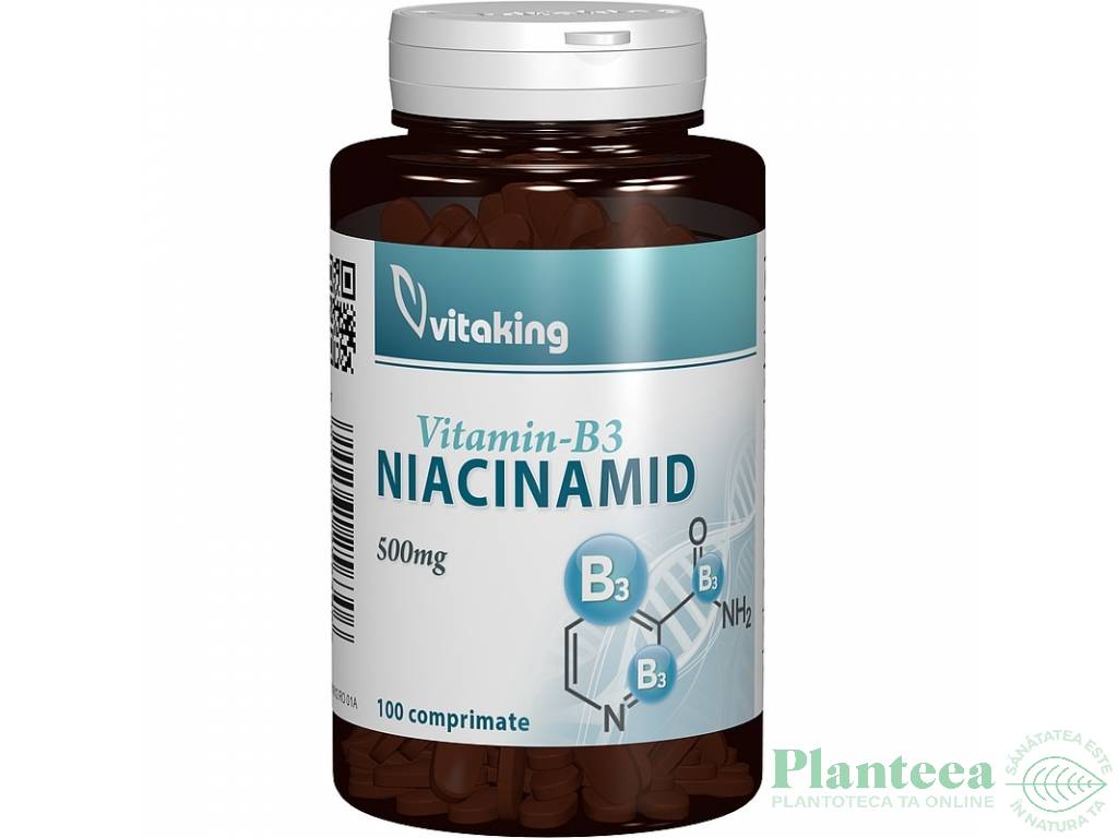 Vitamina B3 niacinamida 500mg 100cp - VITAKING