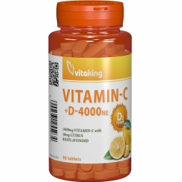 Vitamina C 1000mg vitamina D 4000ui bioflavonoide 90cp - VITAKING