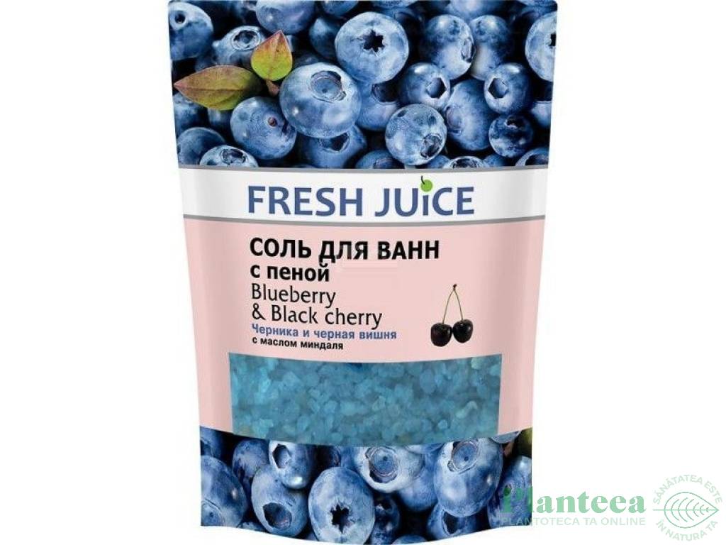 Sare baie spumanta afine cires negru 500g - FRESH JUICE