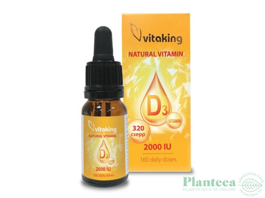 Picaturi vitamina D2000 10ml - VITAKING