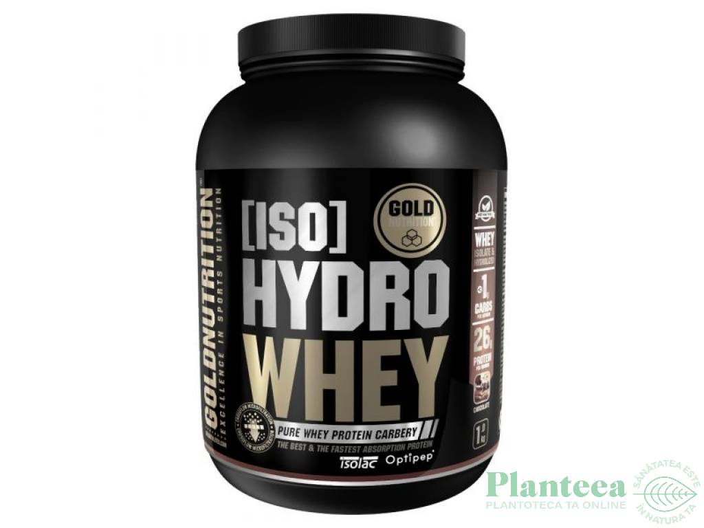 Pulbere proteica Iso Hydro Whey ciocolata 1kg - GOLD NUTRITION