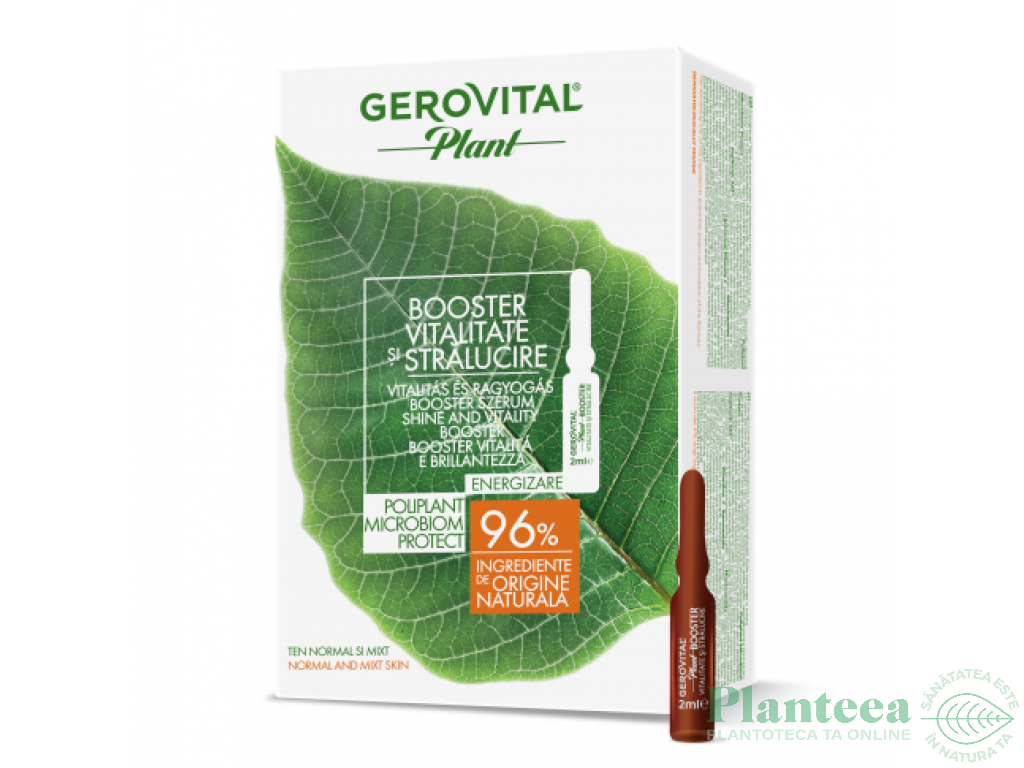 Fiole vitalitate stralucire Microbiom Protect 10x2ml - GEROVITAL PLANT 2019