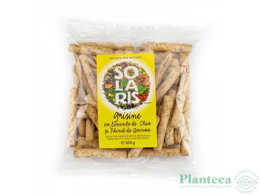 Grisine integrale seminte chia quinoa 100g - SOLARIS