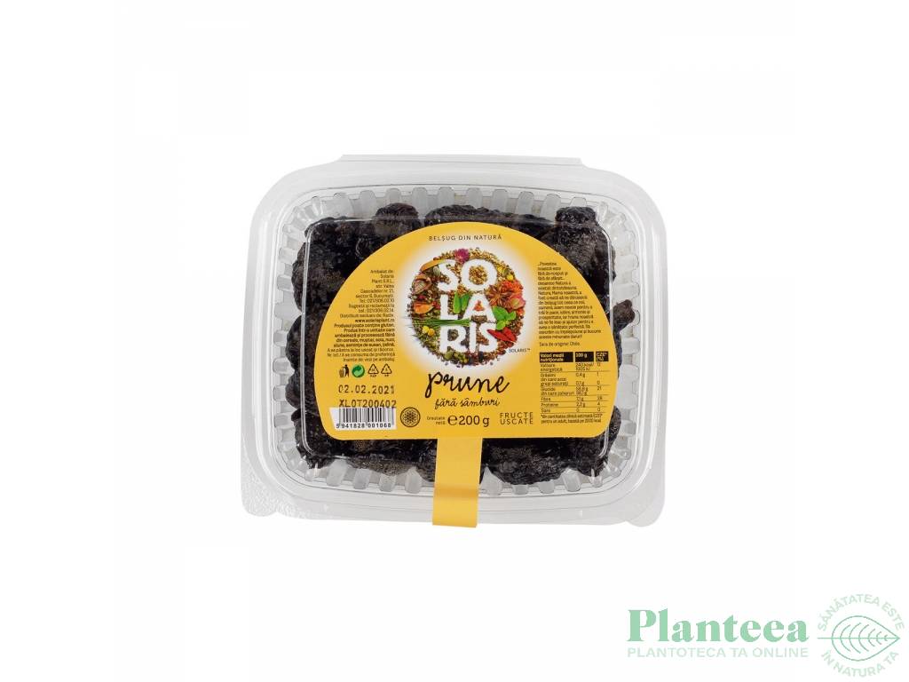 Prune uscate fara samburi 200g - SOLARIS