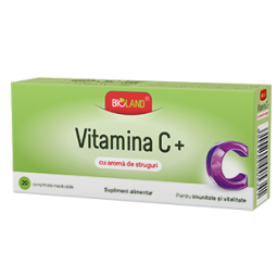 Vitamina C+ struguri 20cp - BIOLAND