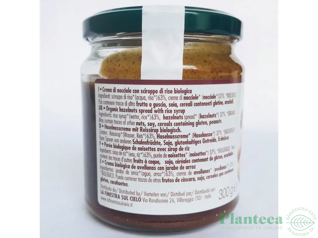 Crema desert alune sirop orez eco 300g - LA FINESTRA SUL CIELO