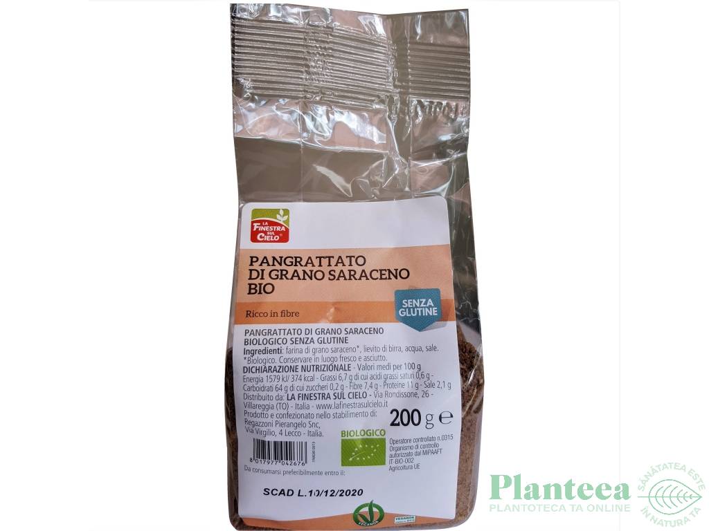 Pesmet hrisca fara gluten bio 200g - LA FINESTRA SUL CIELO