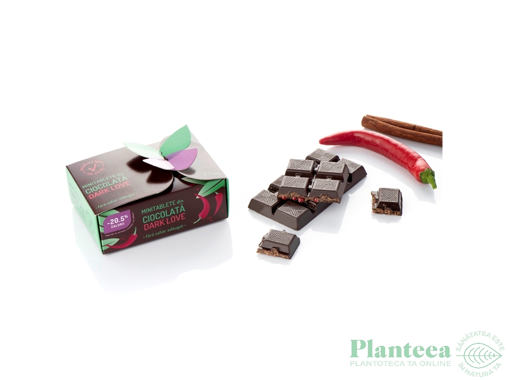 Minitablete ciocolata neagra 92%cacao love fara zahar 180g - SWEETERIA