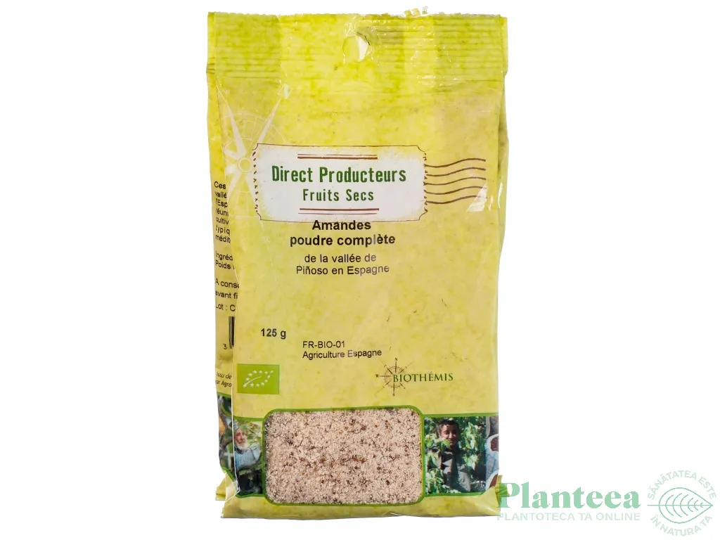 Migdale intregi macinate eco 125g - BIOTHEMIS