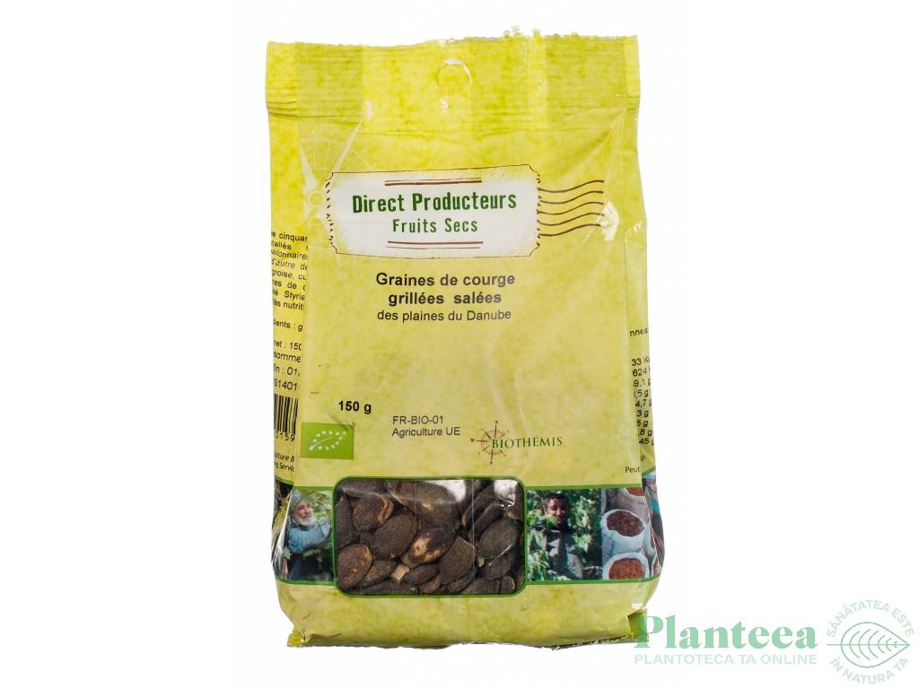 Seminte dovleac prajite sarate eco 150g - BIOTHEMIS