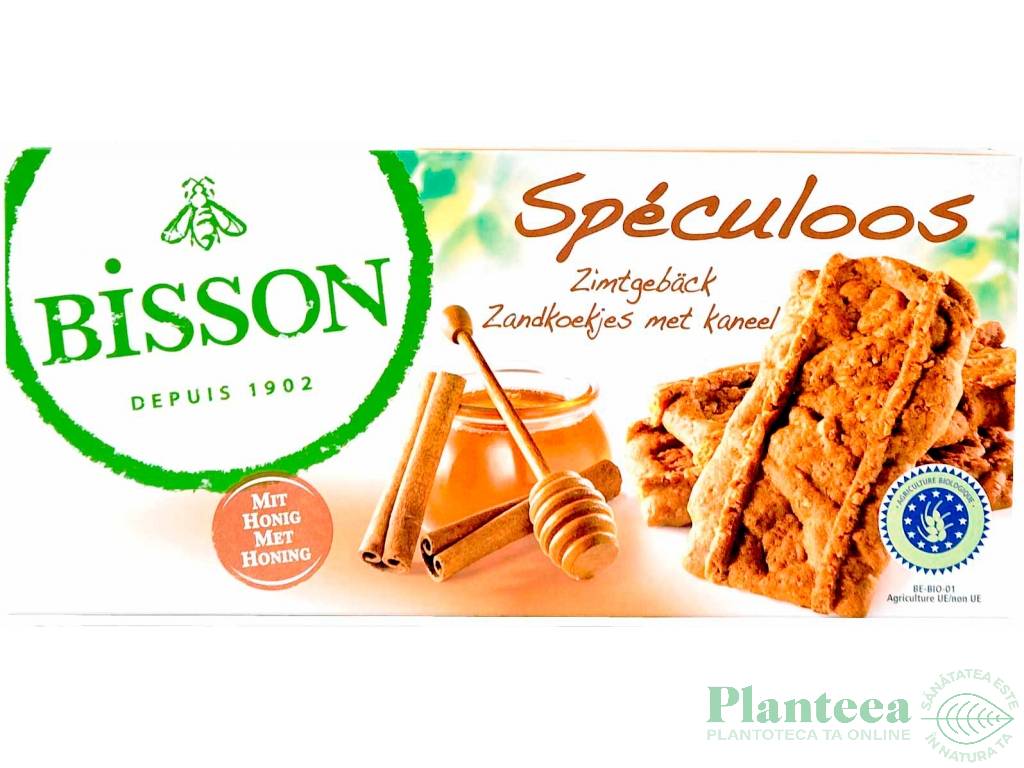Biscuiti miere scortisoara Speculoos eco 175g - BISSON