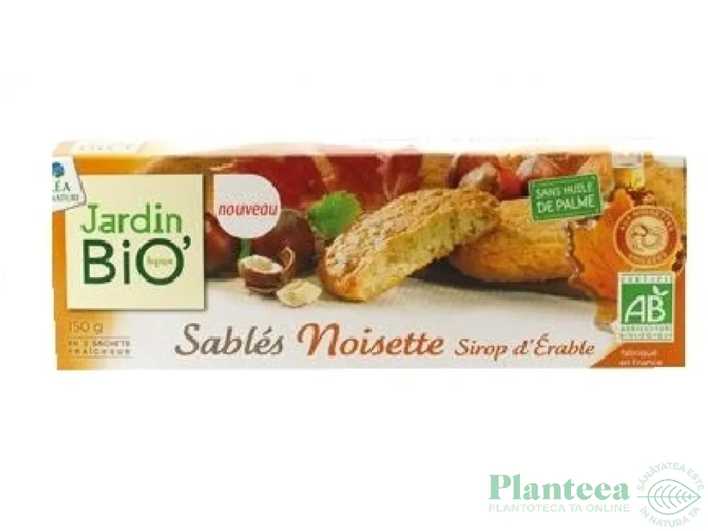 Biscuiti alune sirop artar eco 150g - JARDIN BIO