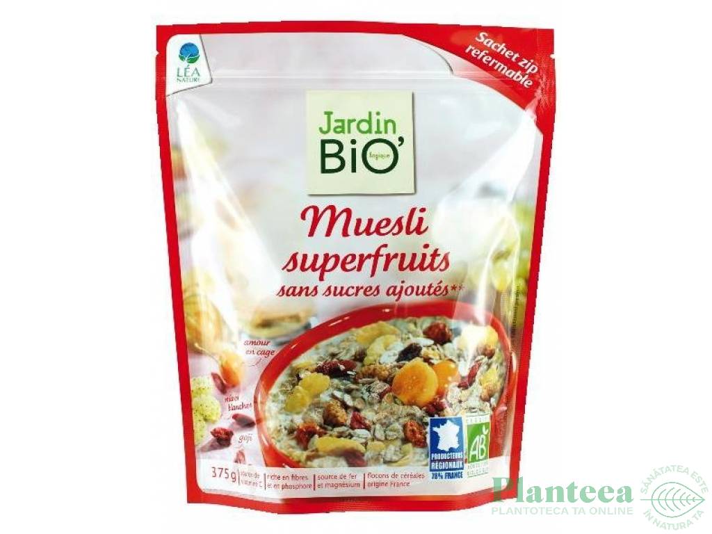 Musli superfructe fara zahar eco 375g - JARDIN BIO