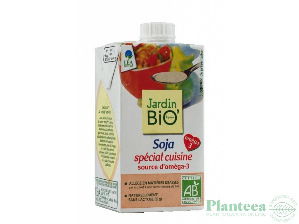 Smantana vegana soia Omega3 pt gatit eco 250ml - JARDIN BIO