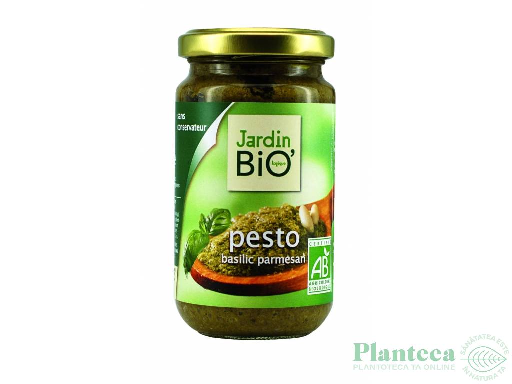 Pesto busuioc parmezan eco 180g - JARDIN BIO