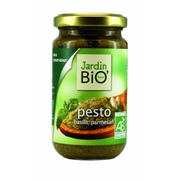 Pesto busuioc parmezan eco 180g - JARDIN BIO