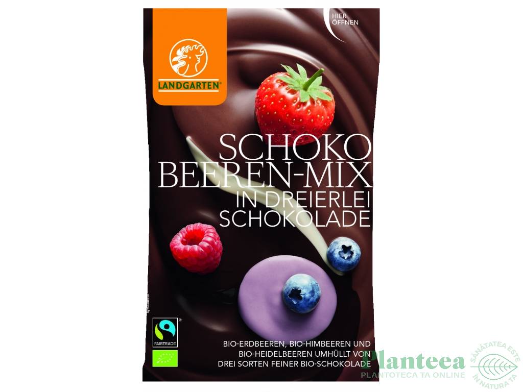 Boabe fructe padure invelite mix ciocolata eco 50g - LANDGARTEN