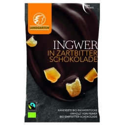 Boabe ghimbir confiat invelite ciocolata neagra eco 70g - LANDGARTEN