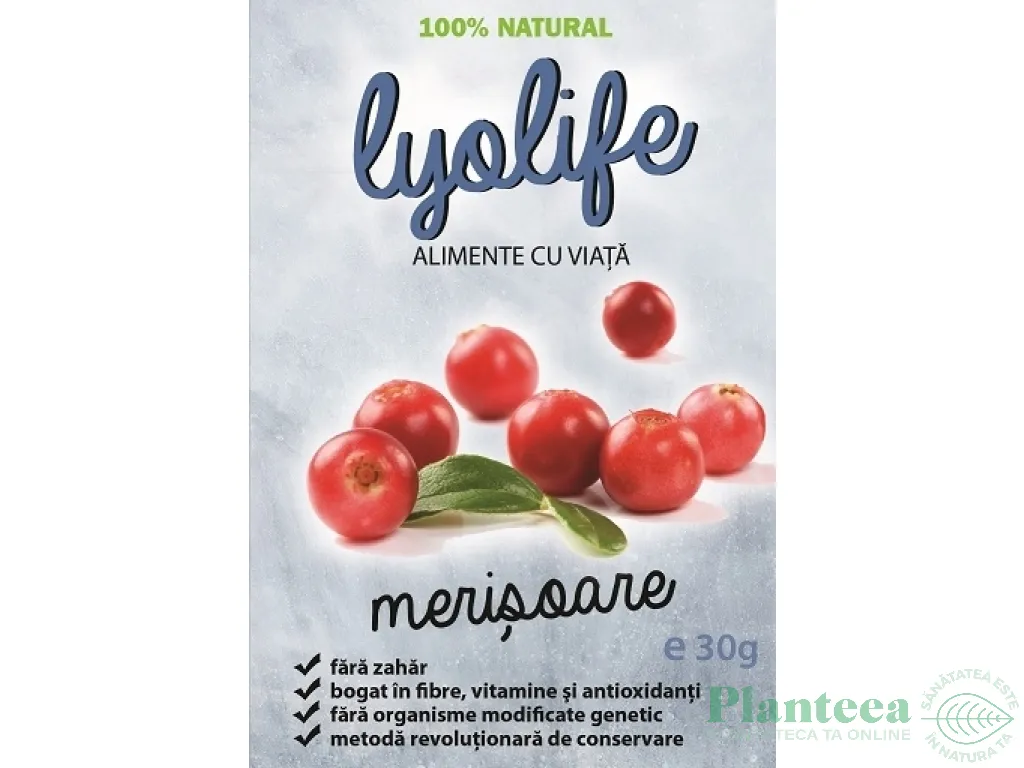 Merisoare liofilizate 30g - LYOLIFE