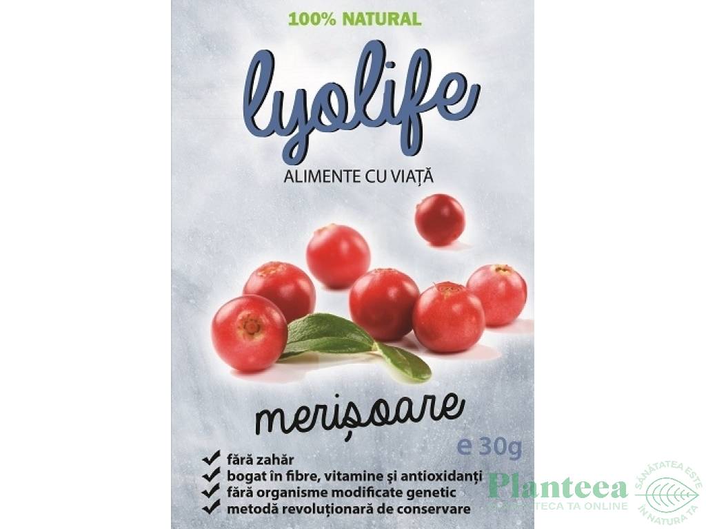 Merisoare liofilizate 30g - LYOLIFE